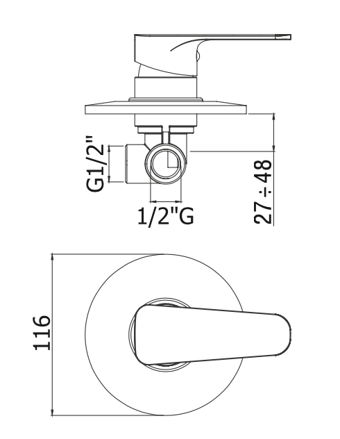 Miscelatore Incasso doccia PAFFONI.mod SLY