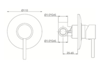 Rubinetto Incasso doccia GABOLI LUIGI.mod LUIGINO