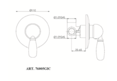 Rubinetto Incasso doccia GABOLI LUIGI.mod IMPERIAL