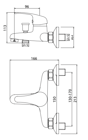 Rubinetto per Vasca con doccino MARIANI.mod ASTRO 2