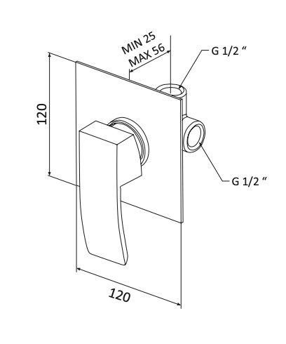 Rubinetto Incasso doccia MARIANI.mod MARTE