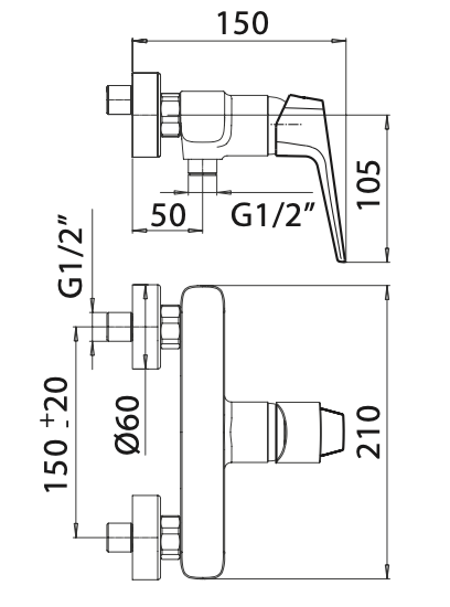 Rubinetto doccia senza accessori MAMOLI.mod SPARTACO