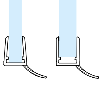 Guarnizione box doccia - P401/20 - Profilo G3 Vetro 6/8 Baffo 20