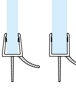 Profilo doccia - P405/20 - Profilo H3 Vetro 6/8 Baffo 20