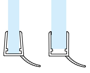 Guarnizione porta doccia - PSB3 - Vetro 6/8 Baffo 8