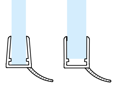 Profilo doccia - P403/10 - Profilo F3 Vetro 6/8 Baffo 10