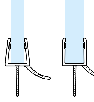 Profilo doccia - P422A/422B - Coppia Chiusura a Calamita 45° Vetro 6/8