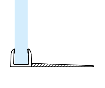 Guarnizione per doccia - PG016.10 - Profilo F3 Vetro 6 Baffo 10