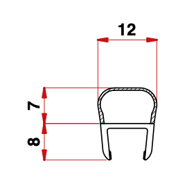 Profilo doccia - PG058 - Profilo P6 Vetro 8