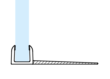 Profilo doccia - PG048 - Profilo H3 Vetro 8 Baffo 16