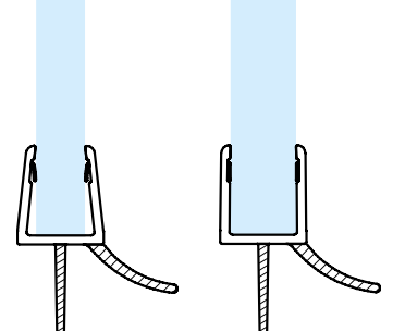 Profilo doccia - PG023 - Profilo G3 Vetro 8/10 Baffo 14