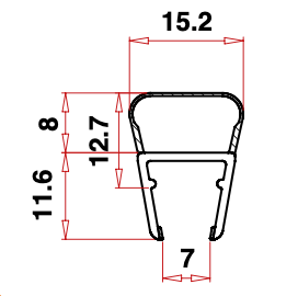Profilo doccia - P509 - Profilo P6 Vetro 8/10