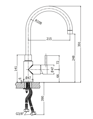 Rubinetto da cucina PAFFONI - MOD. steel2