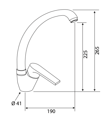 Rubinetto lavello cucina bocca alta MARIANI - MOD. artic