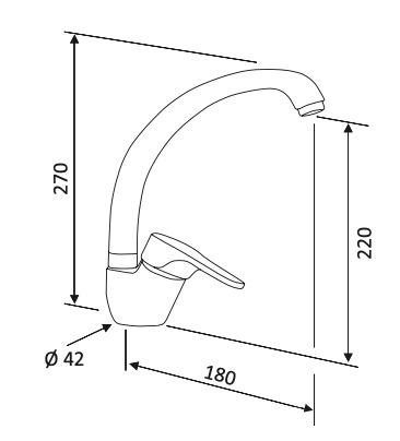 Rubinetto per cucina MARIANI - MOD. surf