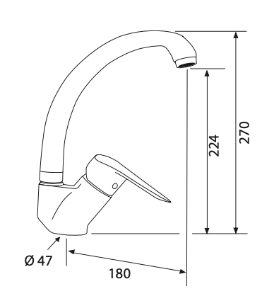 Rubinetto lavello cucina bocca alta MARIANI - MOD. essenza