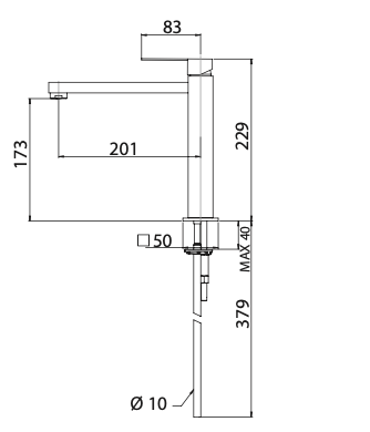 Rubinetto da cucina MARIANI - MOD. polar