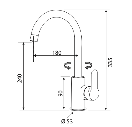 Rubinetto cucina MIXTECH - MOD. virtus