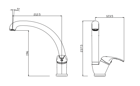 Rubinetto cucina MIXTECH - MOD. speed