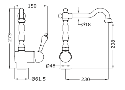 Rubinetto da cucina MIXTECH - MOD. bora