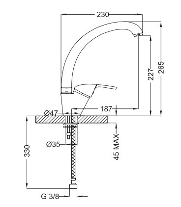 Rubinetto per cucina MIXTECH - MOD. maestrale