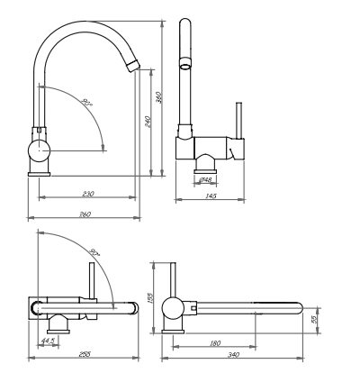 Rubinetto sottofinestra / MIXTECH - MOD. kitchen