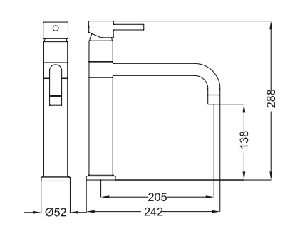 Rubinetto da cucina bocca girevole MIXTECH - MOD. kitchen
