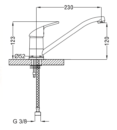 Rubinetto cucina bocca bassa MIXTECH - MOD. venus