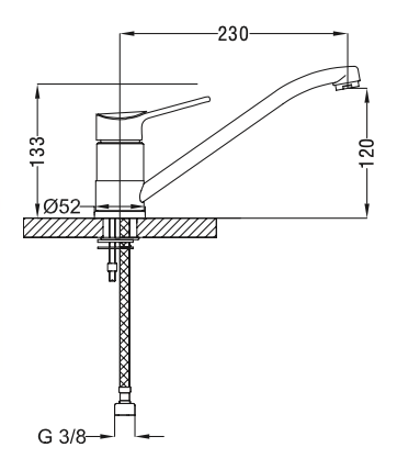 Rubinetto per cucina MIXTECH - MOD. midi