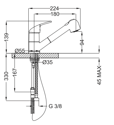 Rubinetto per cucina MIXTECH - MOD. maestrale