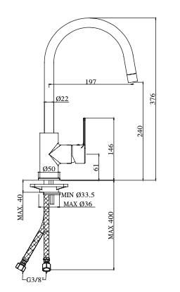 Rubinetto cucina PAFFONI - MOD. red