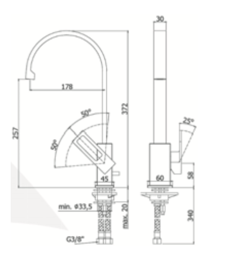 Rubinetto per cucina PAFFONI - MOD. elle