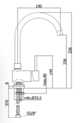 Rubinetto cucina PAFFONI - MOD. stick