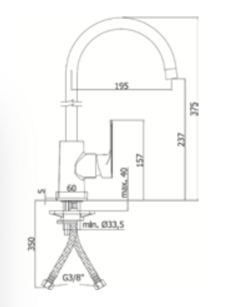 Rubinetto da cucina PAFFONI - MOD. sly