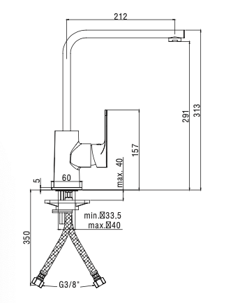 Rubinetto cucina PAFFONI - MOD. sly