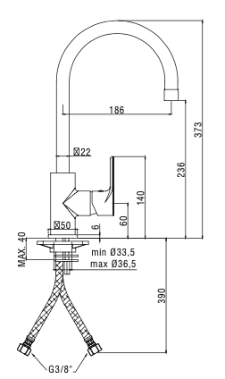 Rubinetto per cucina PAFFONI - MOD. green