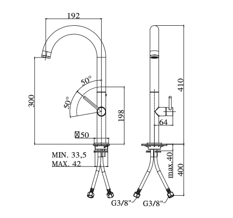 Rubinetto da cucina PAFFONI - MOD. chef