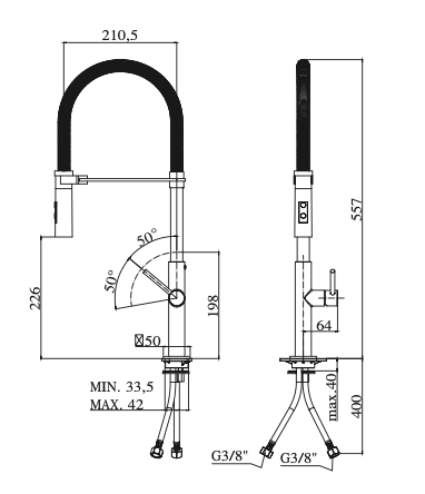Rubinetto per cucina PAFFONI - MOD. chef professional