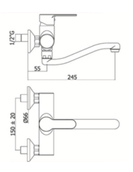 Rubinetto lavello a muro PAFFONI - MOD.