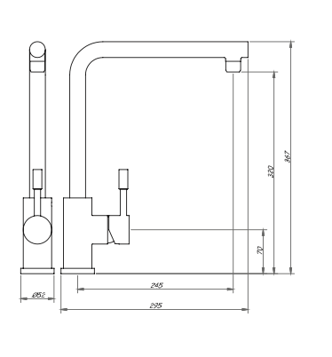 Rubinetto da cucina MIXTECH - MOD. kitchen inox