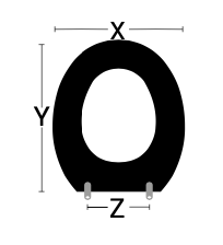 Tavoletta WC universale in resina con chiusura rallentata - X:369mm - Y:446-476mm - Z:140-160mm