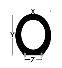 Copriwater Universale. X: 368mm / Y: 420mm / Z: 130-185mm