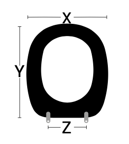 Tavoletta WC Universale: X:360mm - Y:448mm - Z:133-178mm