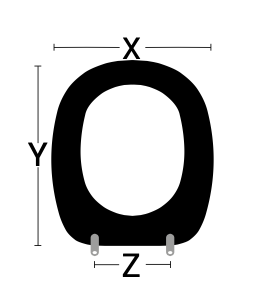 Tavoletta WC adattabile - X:360mm - Y:448mm - Z:160-220mm