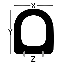 Tavoletta WC Adattabile X:352mm - Y:443mm - Z:135-159mm
