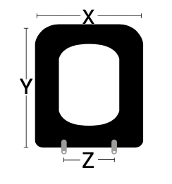 Tavoletta WC adattabile X MM 337 - Y MM 435 - Z MM 160