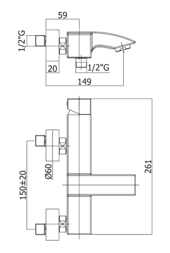 Miscelatore vasca con microfono doccia PAFFONI. mod LEVEL