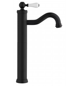 Rubinetto lavabo alto monoforo con scarico 1”1/4 nero JACUZZI . mod TOSCA