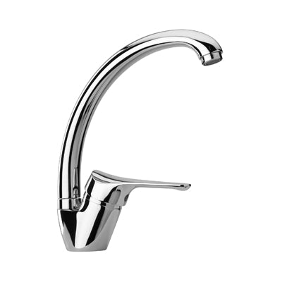 Miscelatore monoforo lavello con bocca alta orientabile cromo PIRALLA mod. Ariel