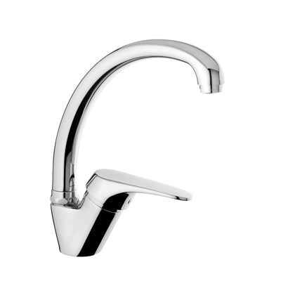 Miscelatore monoforo lavello con bocca alta orientabile - BIANCO PIRALLA mod. Nuvola